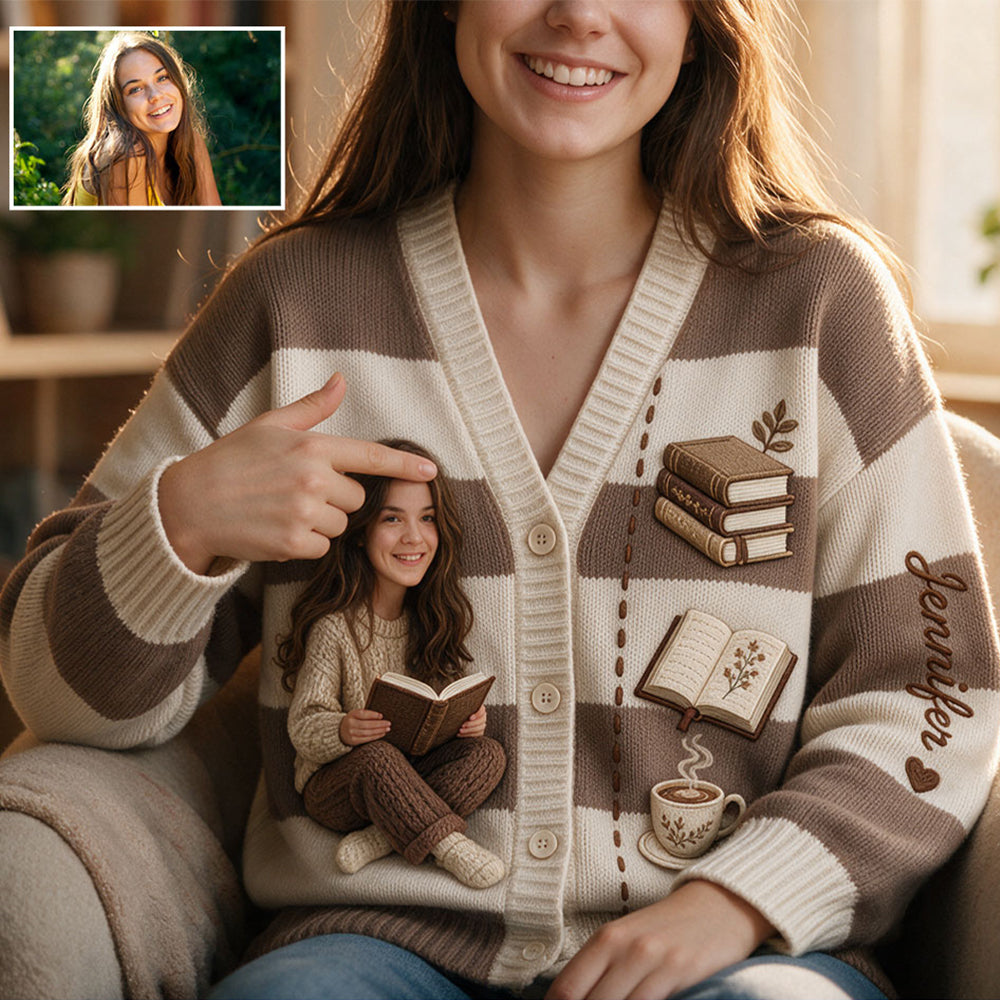 Lesebuch ist meine Therapie - Personalisierter Buch-Cardigan