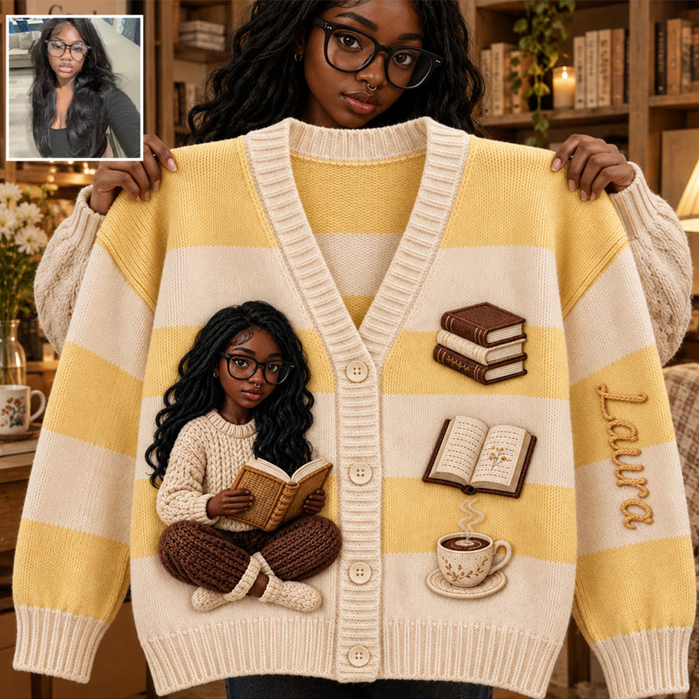 Lesebuch ist meine Therapie - Personalisierter Buch-Cardigan