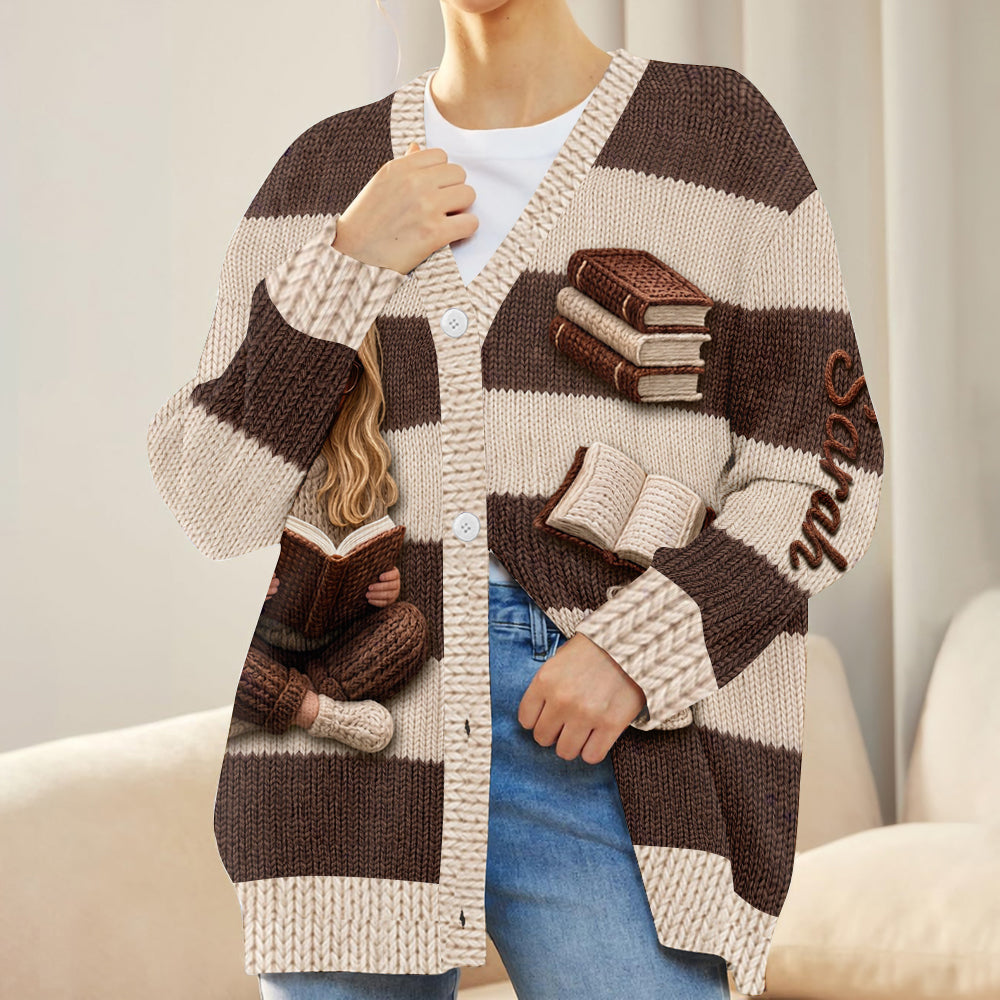 Lesebuch ist meine Therapie - Personalisierter Buch-Cardigan