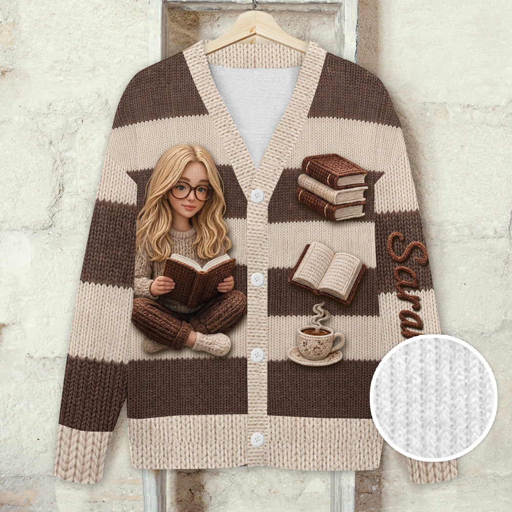 Lesebuch ist meine Therapie - Personalisierter Buch-Cardigan