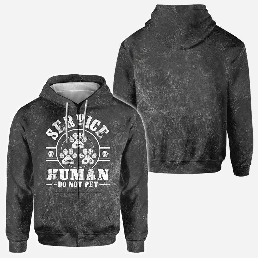 Servicepersonal – Bitte nicht streicheln – Personalisiertes T-Shirt mit Hundemotiv