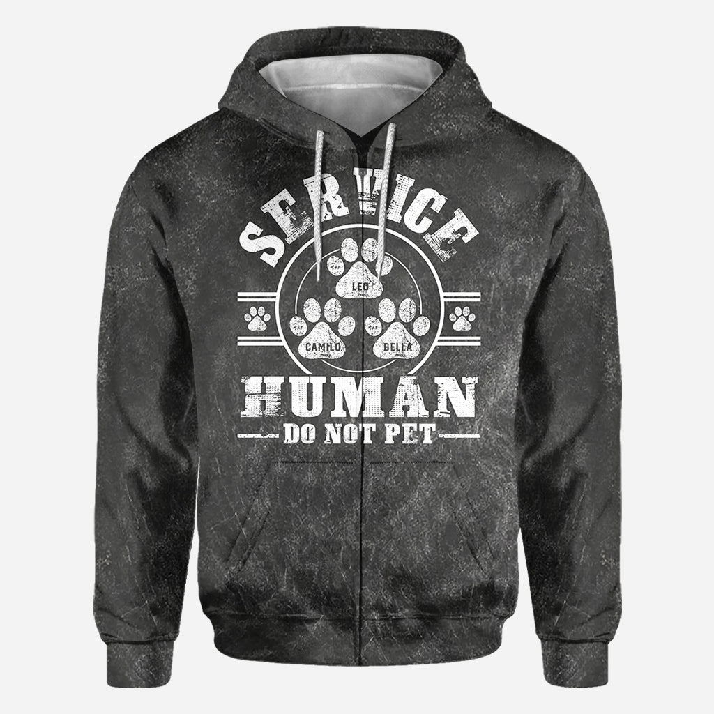 Servicepersonal – Bitte nicht streicheln – Personalisiertes T-Shirt mit Hundemotiv