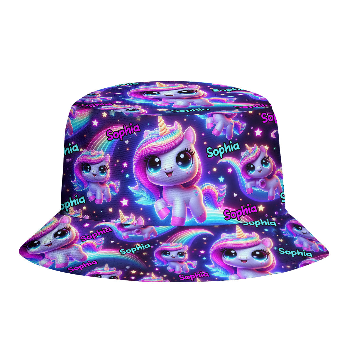 Beautiful Glowing Pattern - Personalized Kid Bucket Hat