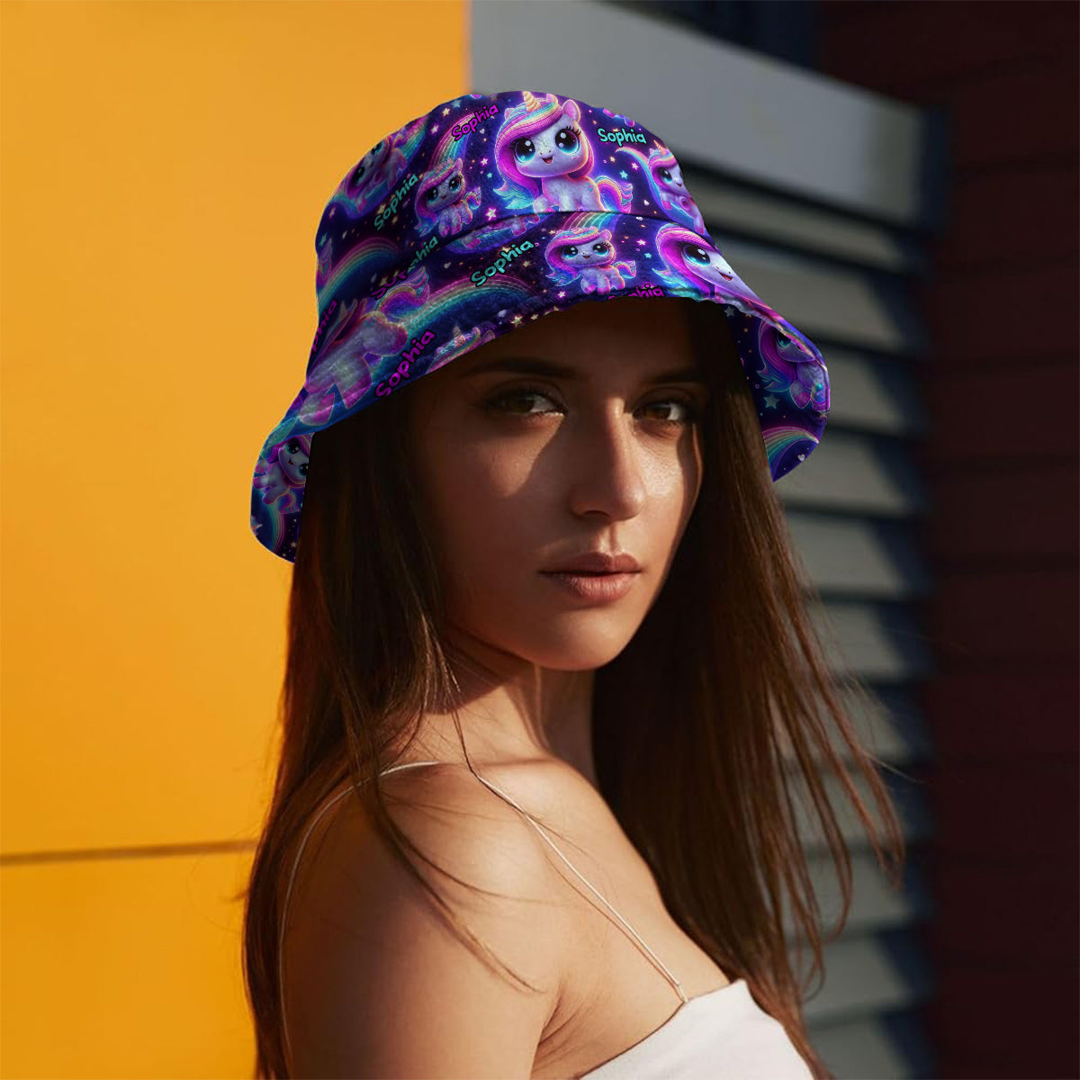 Beautiful Glowing Pattern - Personalized Kid Bucket Hat