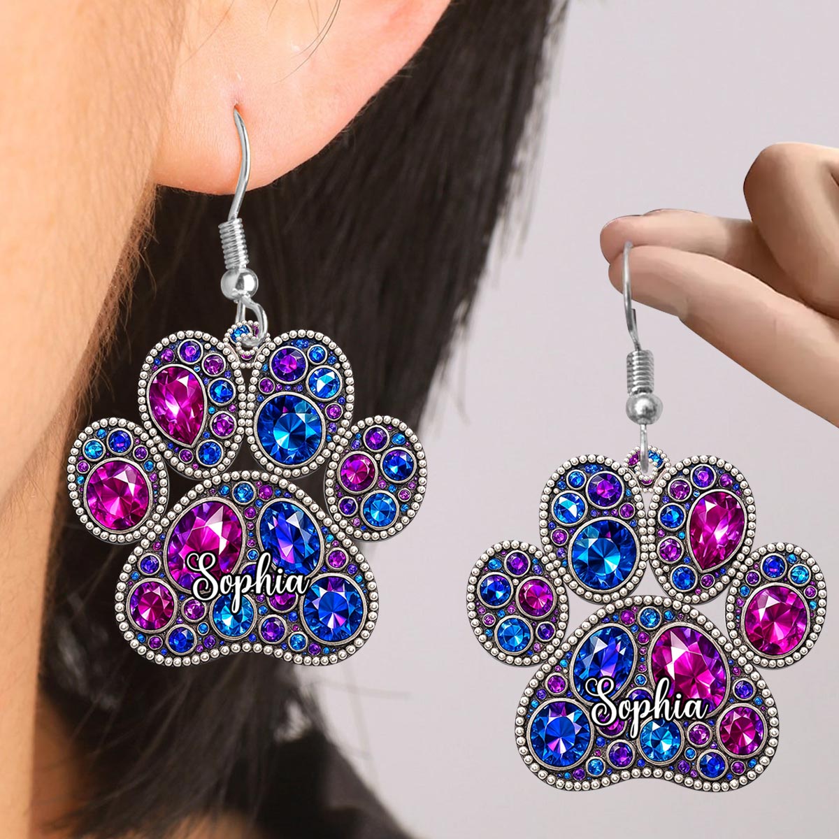 Stolze Hundemama – personalisierte Hundeohrringe