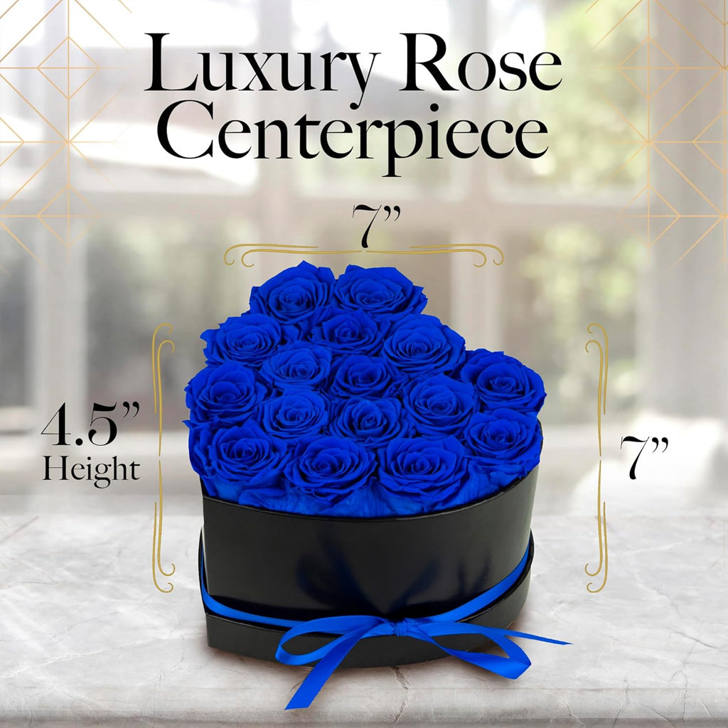 16 Rosen in Herzform – Blumenbox für die Ewigkeit