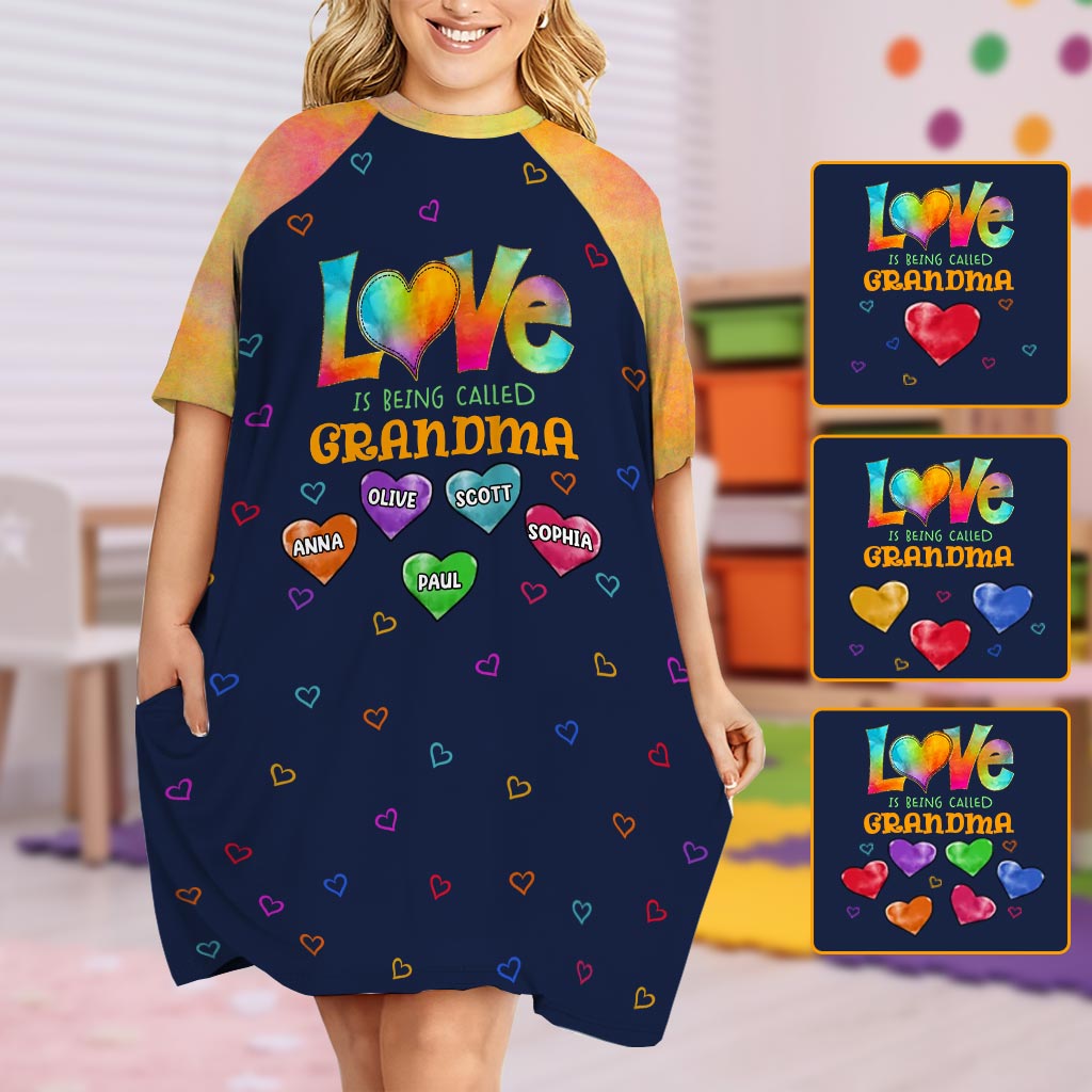 Gesegnet, Oma genannt zu werden – personalisiertes Oma-Schlafshirt-Kleid