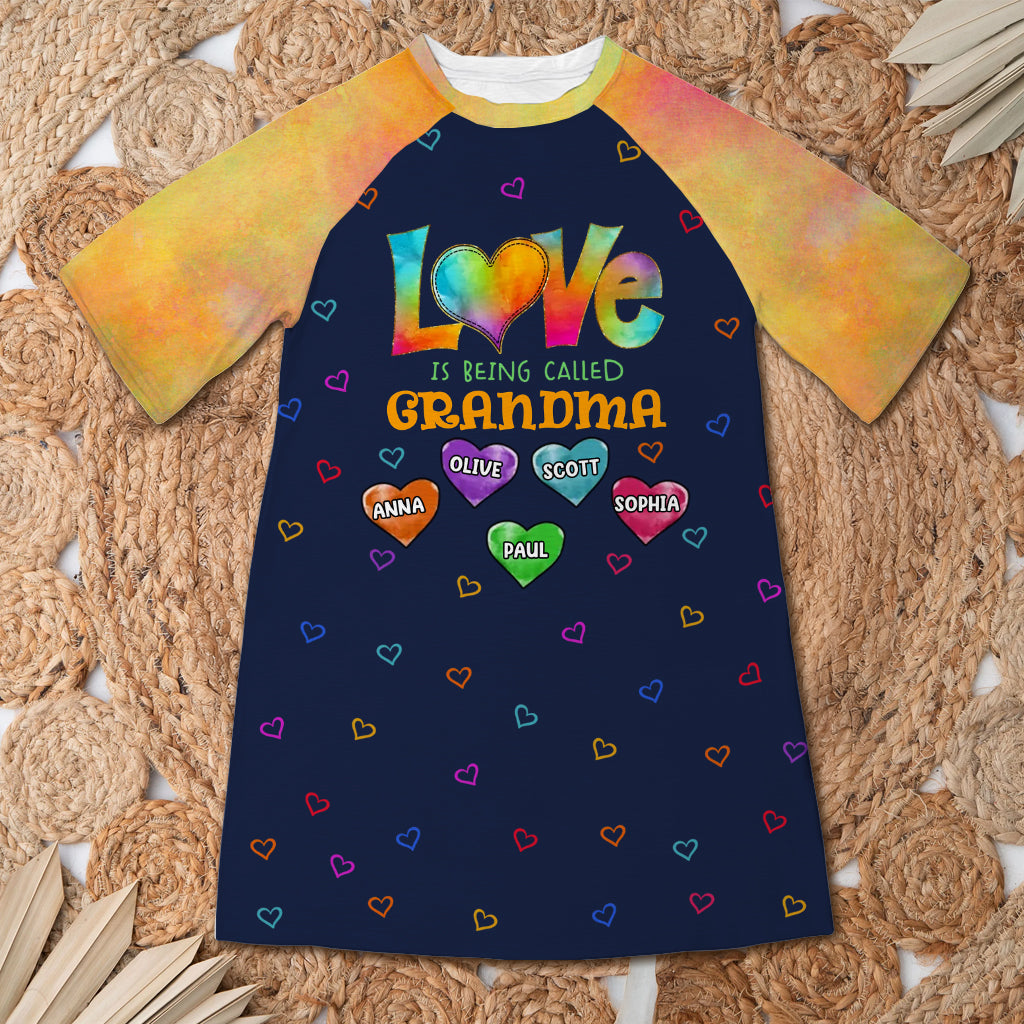 Gesegnet, Oma genannt zu werden – personalisiertes Oma-Schlafshirt-Kleid