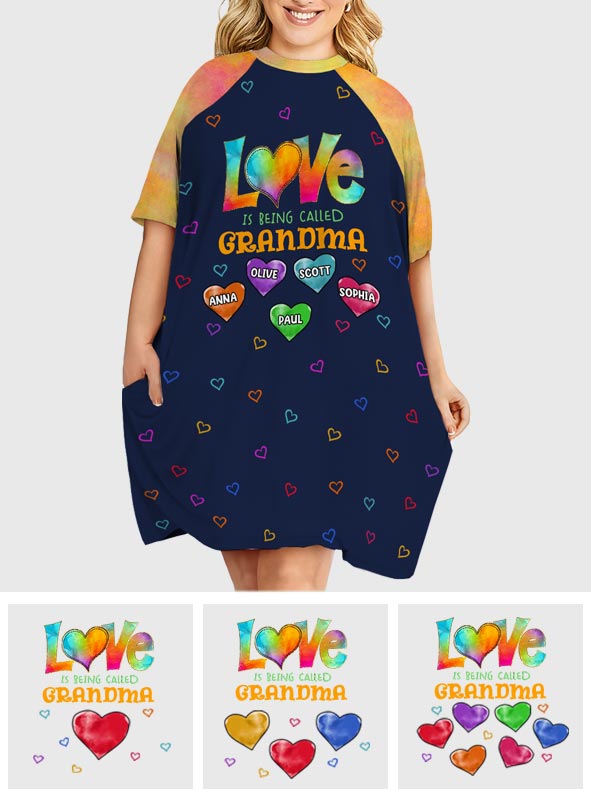 Gesegnet, Oma genannt zu werden – personalisiertes Oma-Schlafshirt-Kleid