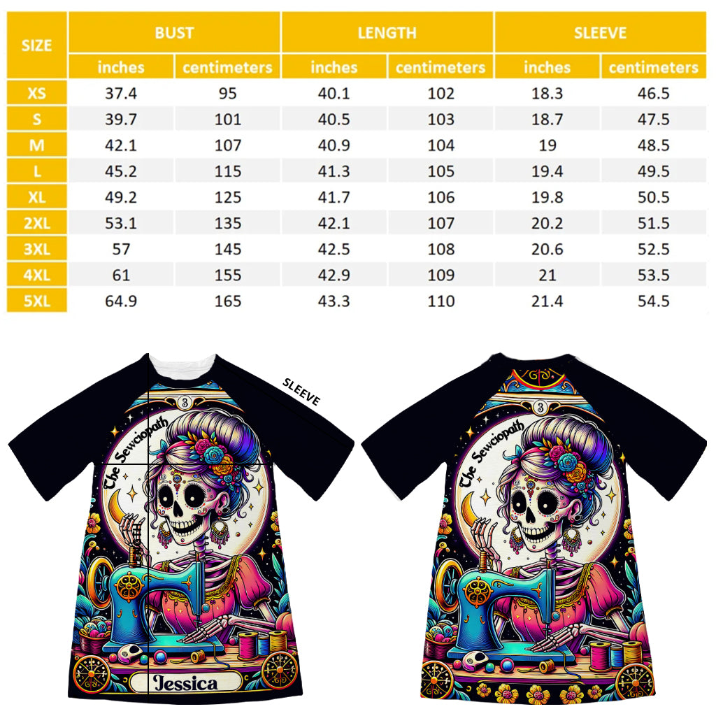 The Sewciopath – Personalisiertes Näh-Schlafshirt-Kleid