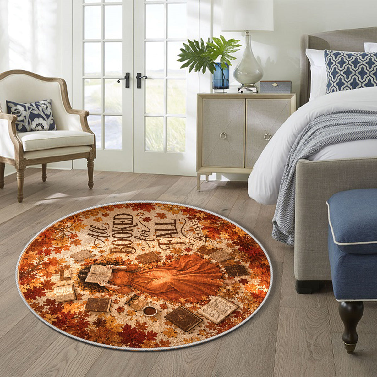 All Booked For Fall - Personalized Book Non-Slip Tufted Rug
