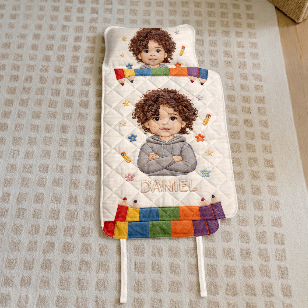Bunte Bleistifte - Personalisierte Kinder-Nap Mat