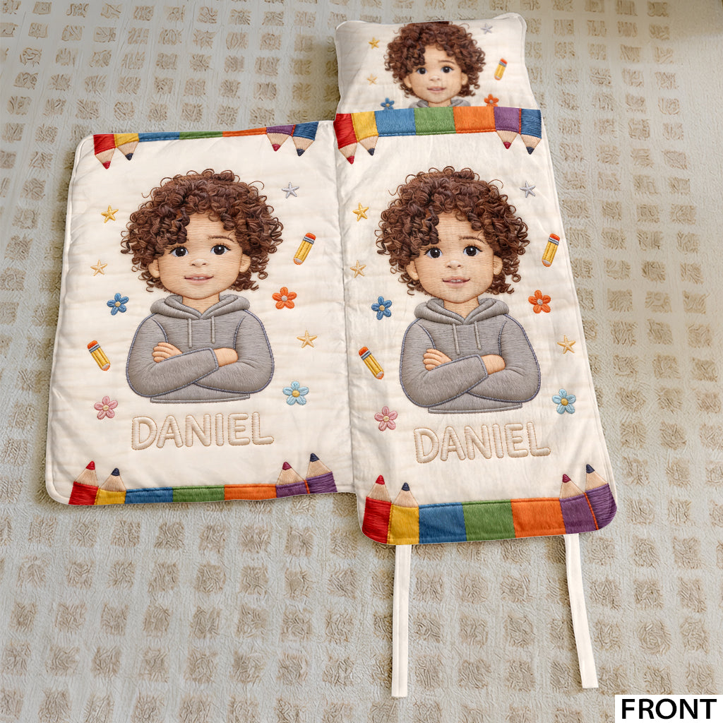 Bunte Bleistifte - Personalisierte Kinder-Nap Mat