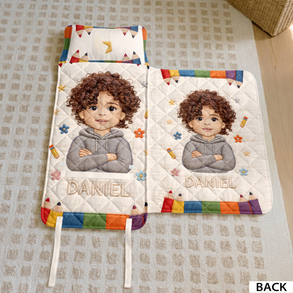 Bunte Bleistifte - Personalisierte Kinder-Nap Mat
