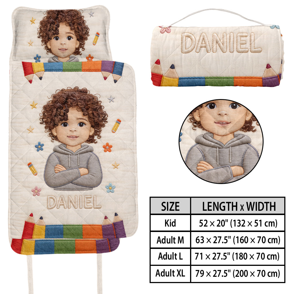 Bunte Bleistifte - Personalisierte Kinder-Nap Mat