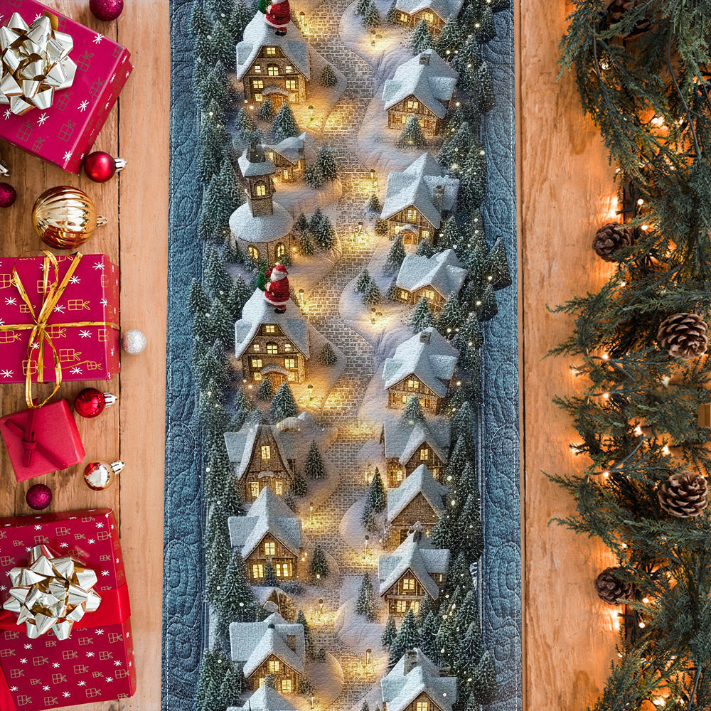 Weihnachtsdorf – Personalisierter Tischläufer