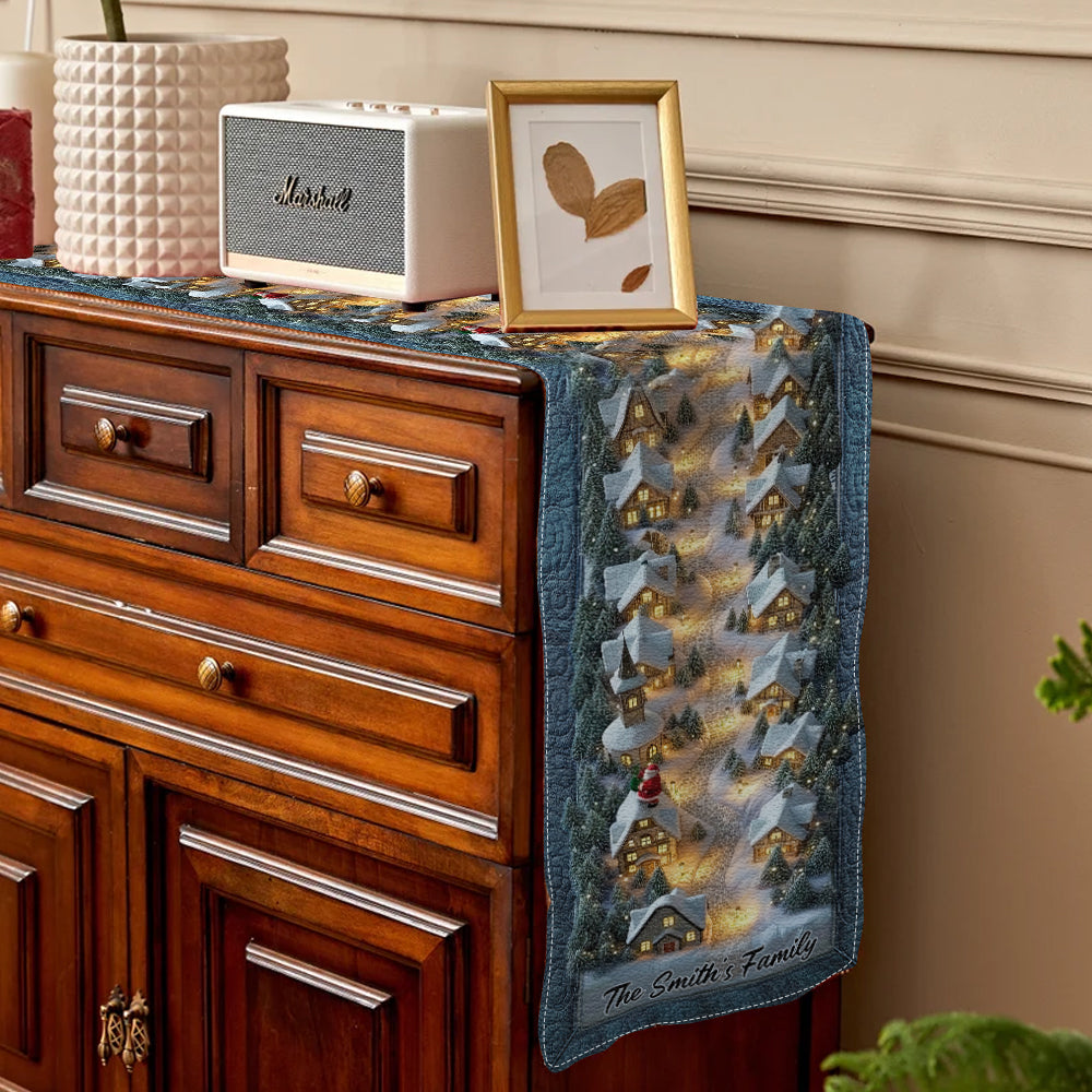 Weihnachtsdorf – Personalisierter Tischläufer