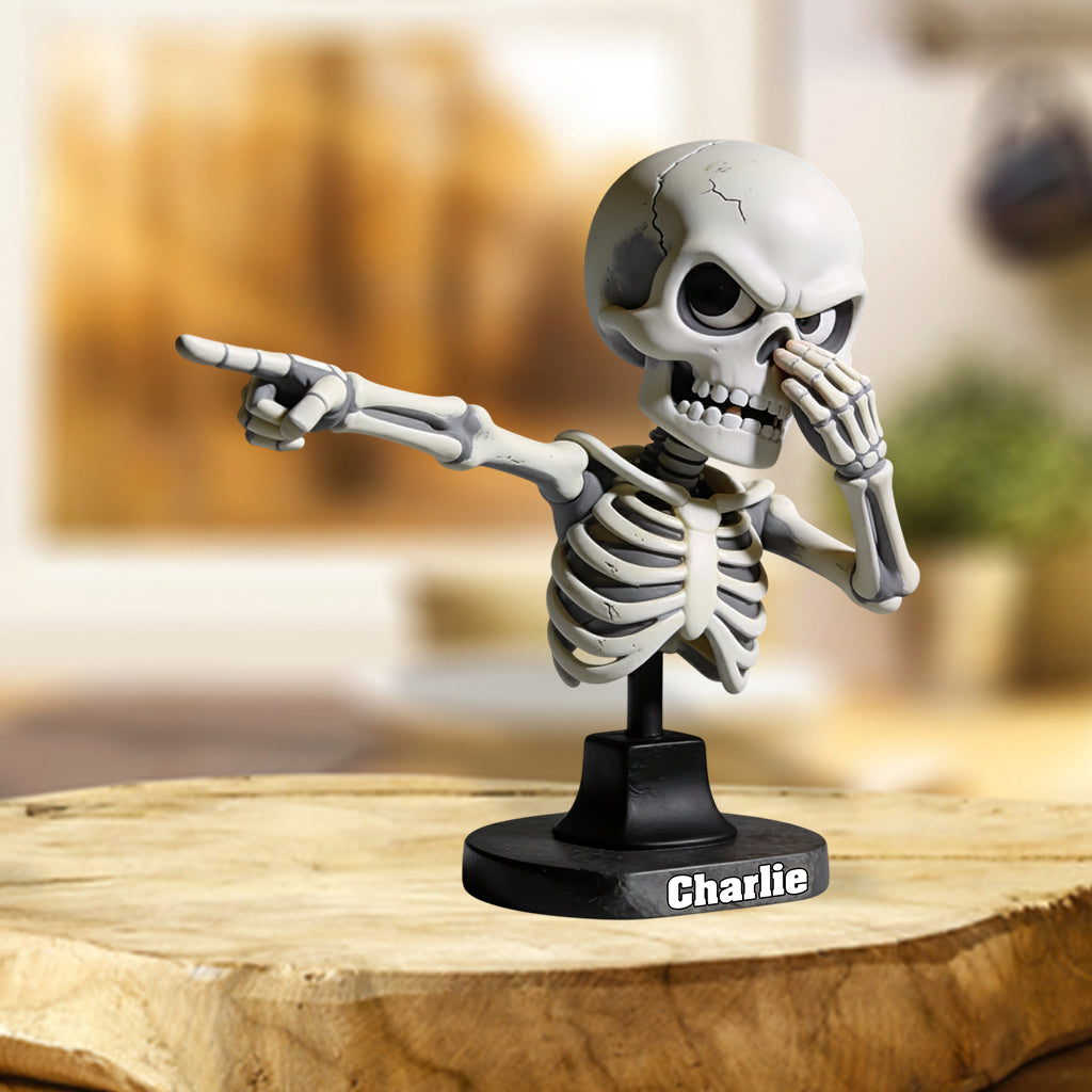 Funny Bathroom Decor - Personalized Skull Custom Shaped Acrylic Plaque