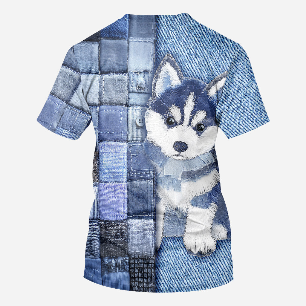 Liebe zum Siberian Husky - Personalisiertes T-Shirt mit Hundemotiv
