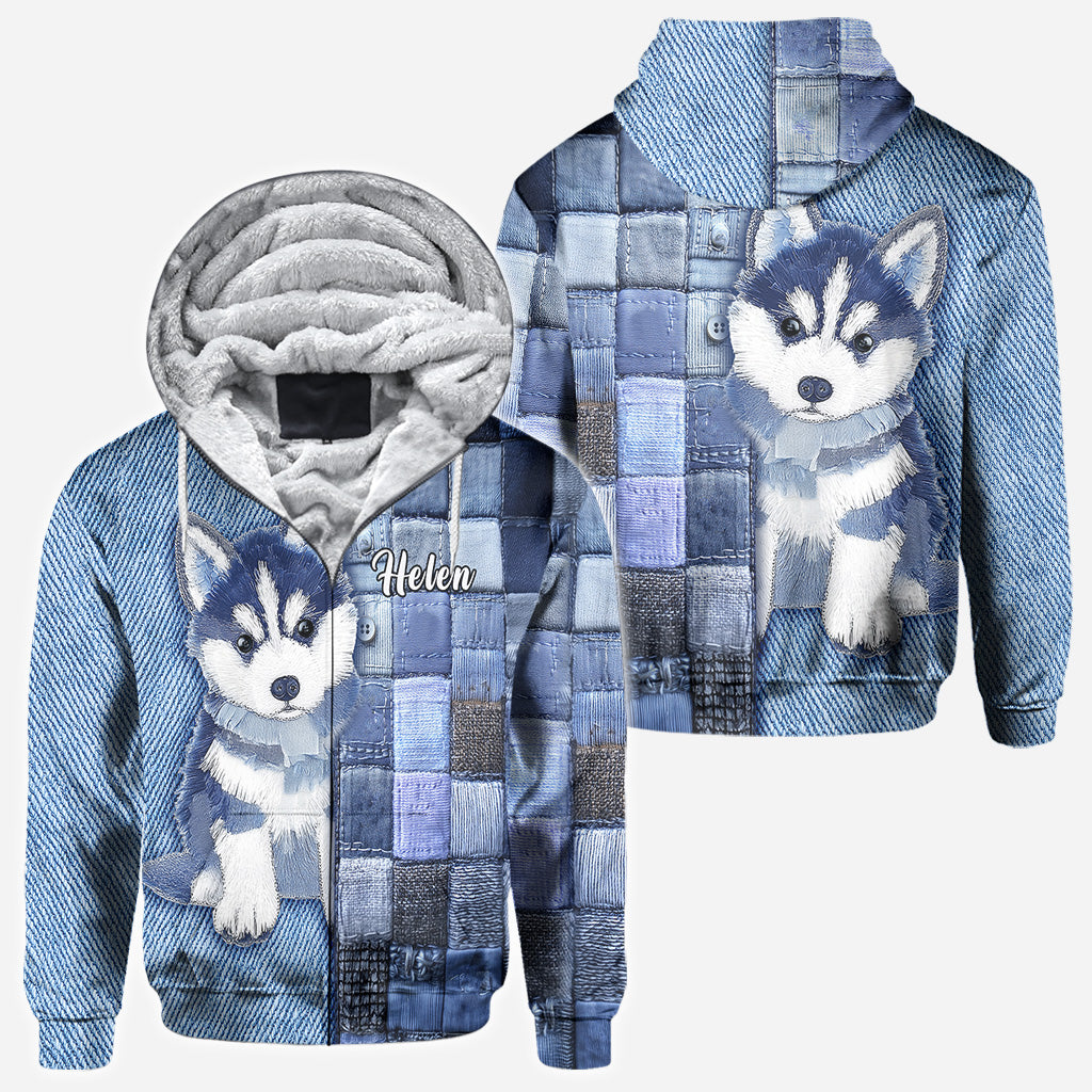 Liebe zum Siberian Husky - Personalisiertes T-Shirt mit Hundemotiv