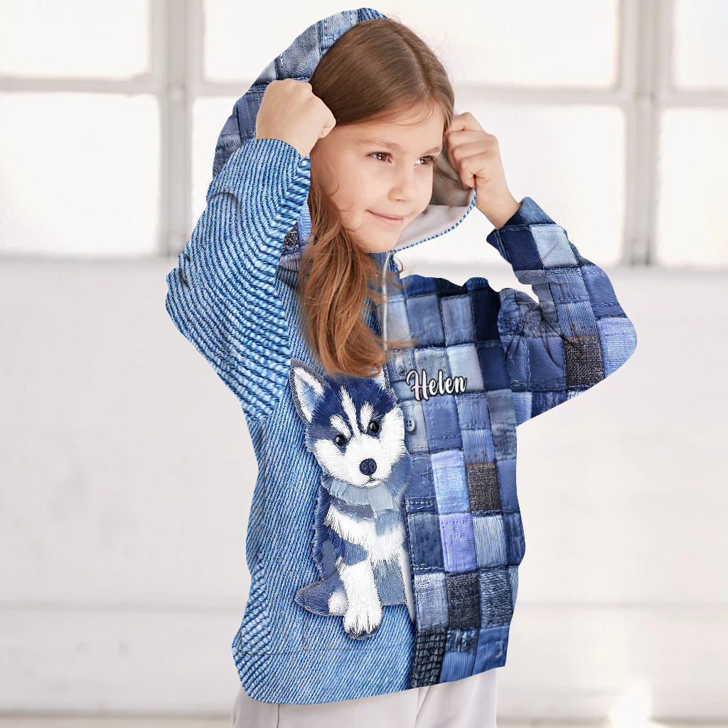 Liebe zum Siberian Husky - Personalisiertes T-Shirt mit Hundemotiv