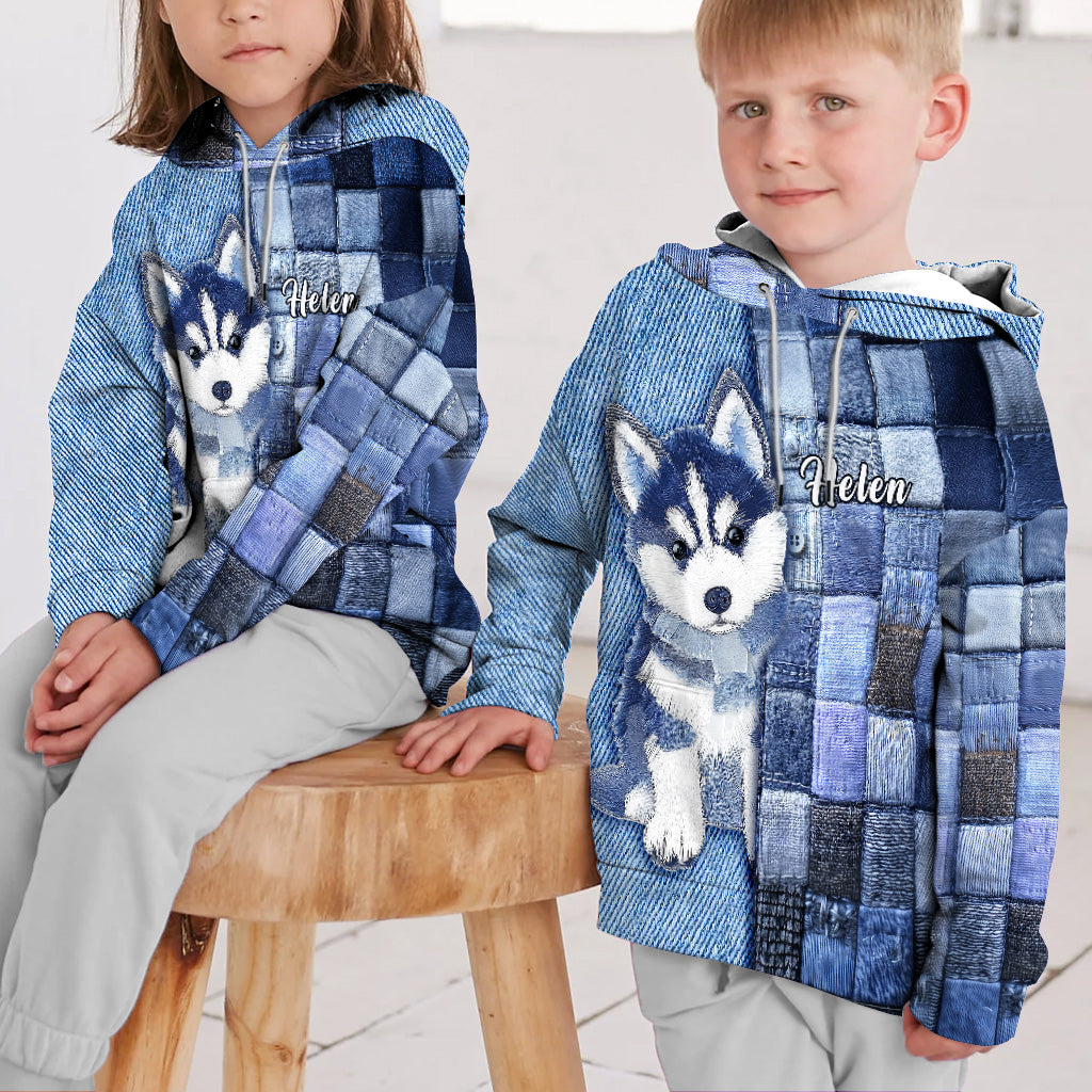 Liebe zum Siberian Husky - Personalisiertes T-Shirt mit Hundemotiv