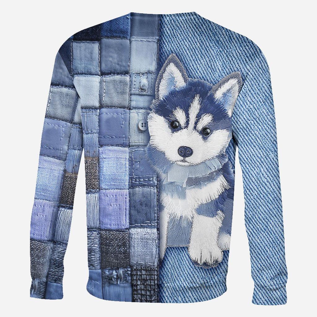Liebe zum Siberian Husky - Personalisiertes T-Shirt mit Hundemotiv