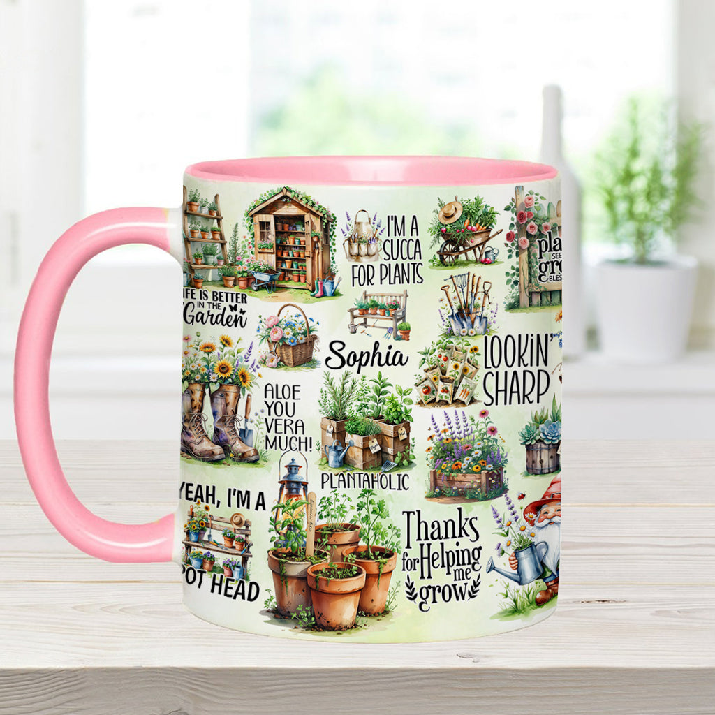 Das Leben ist schöner im Garten – Personalisierte Gartentasse