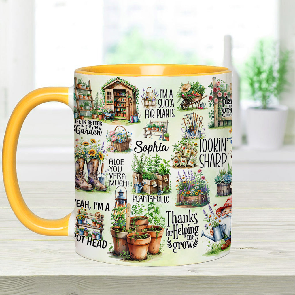 Das Leben ist schöner im Garten – Personalisierte Gartentasse