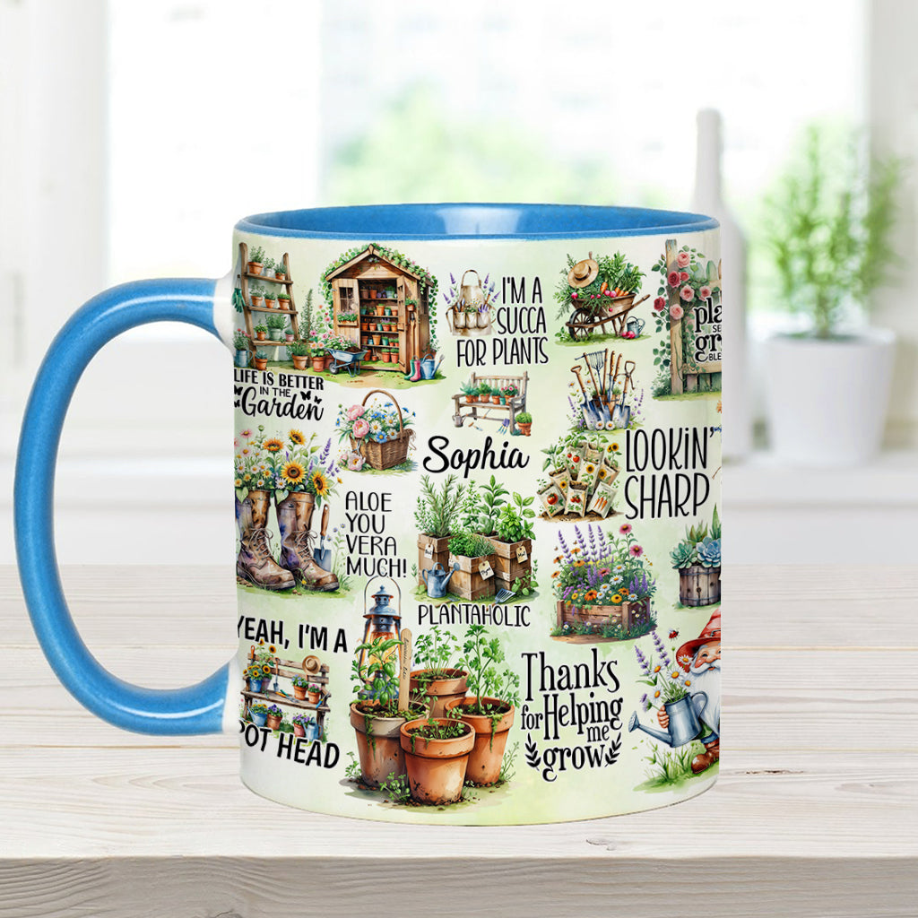 Das Leben ist schöner im Garten – Personalisierte Gartentasse