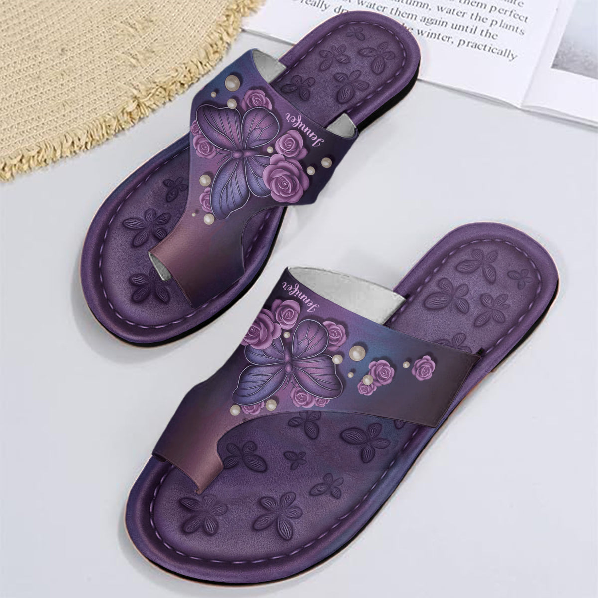 Love Butterfly – Personalisierte Schmetterlings-Sandalen mit offener Zehenpartie