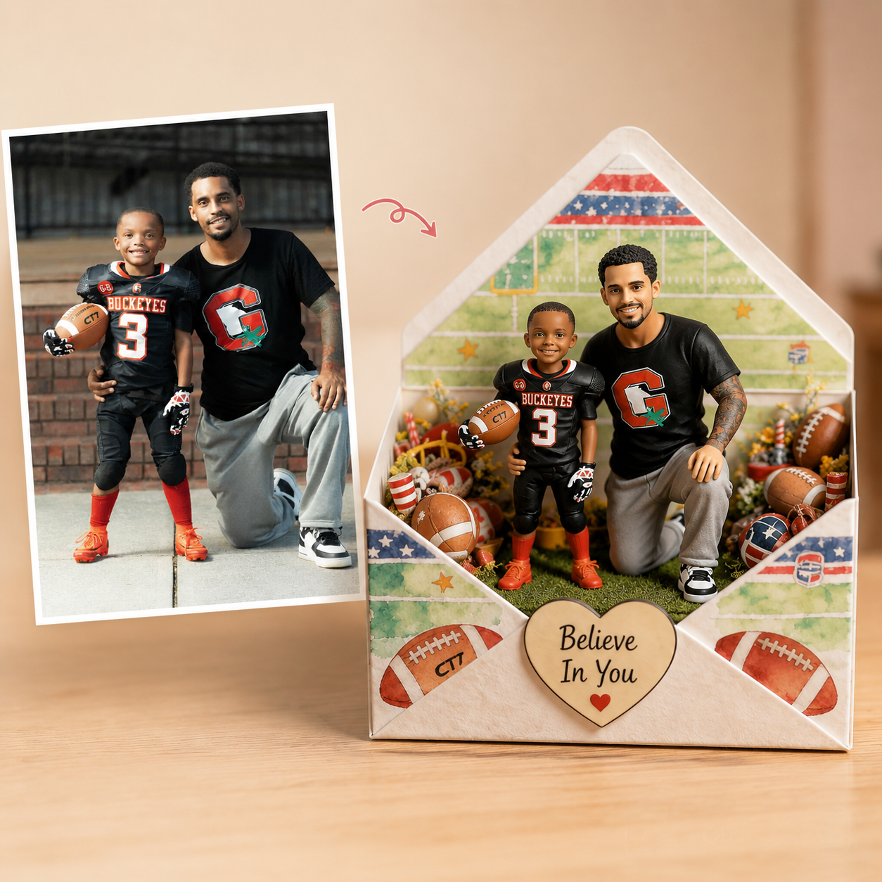 Ein Brief von mir an dich - Personalisierte Familien-Acrylplakette