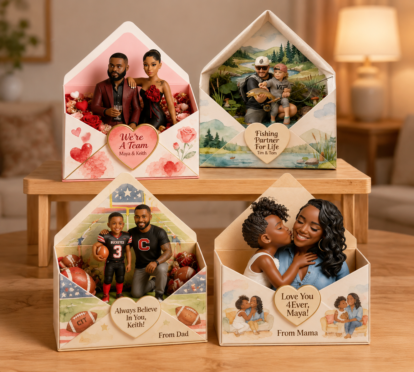 Ein Brief von mir an dich - Personalisierte Familien-Acrylplakette