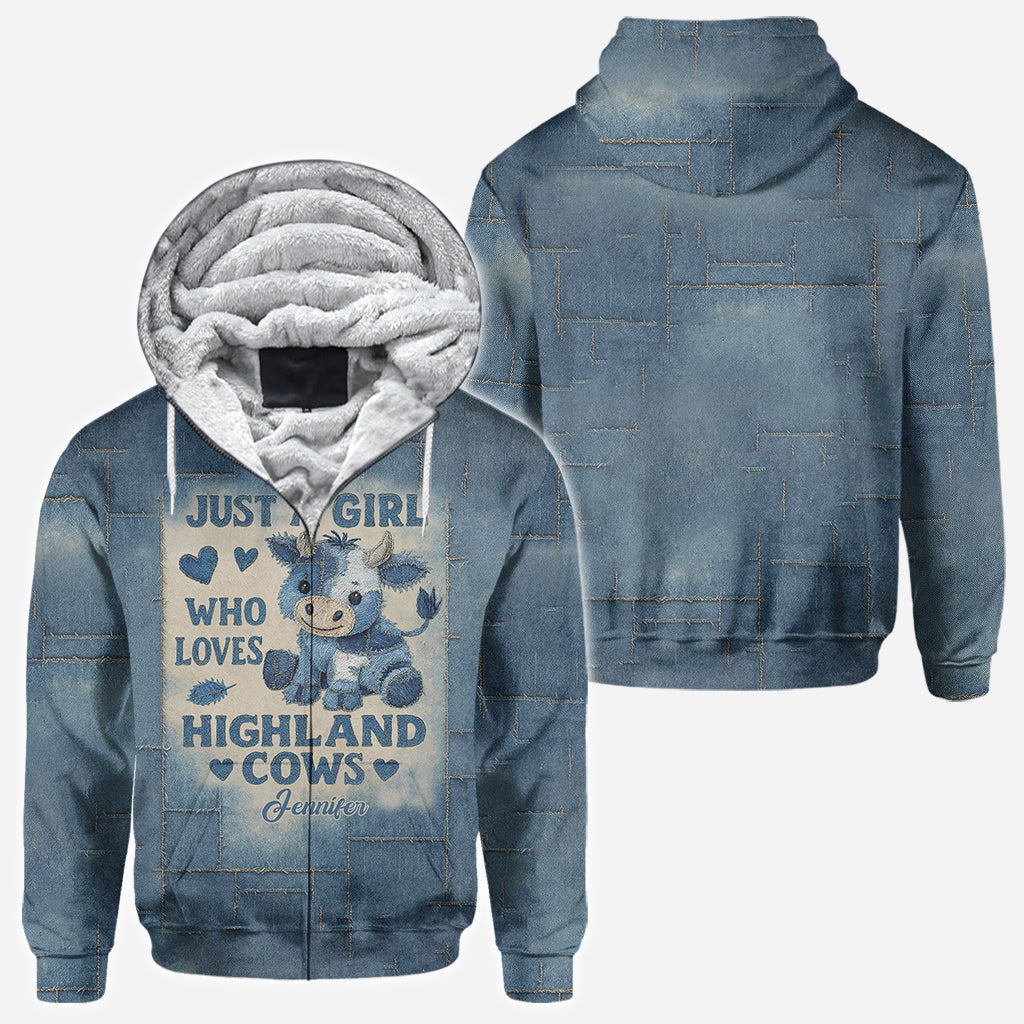 Just A Girl Who Loves Highland Cows - Personalized Highland Cow All Over Shirt