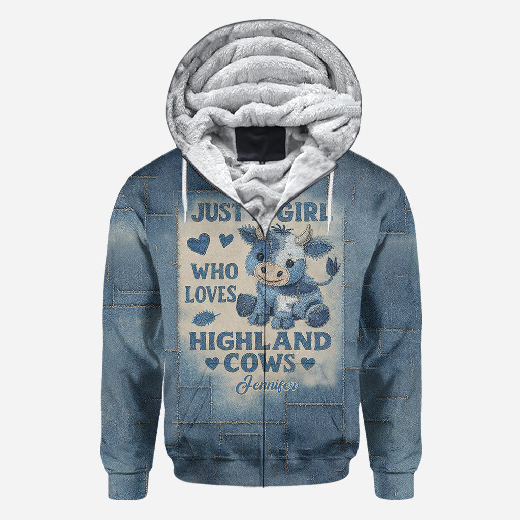 Just A Girl Who Loves Highland Cows - Personalized Highland Cow All Over Shirt