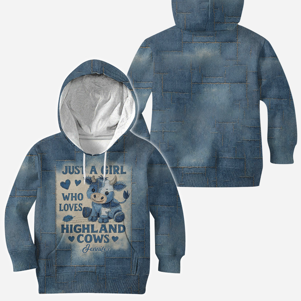 Just A Girl Who Loves Highland Cows - Personalized Highland Cow All Over Shirt