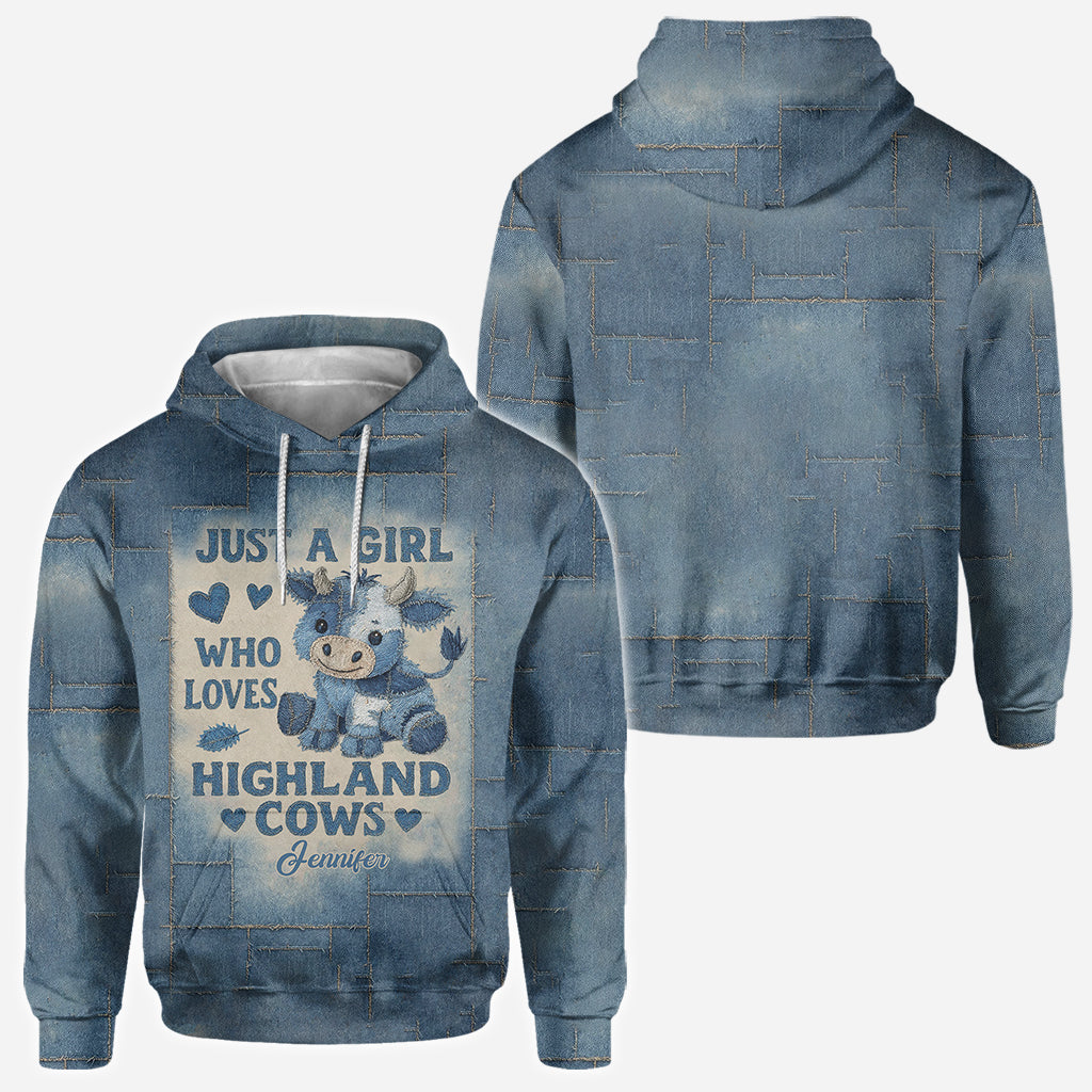 Just A Girl Who Loves Highland Cows - Personalized Highland Cow All Over Shirt