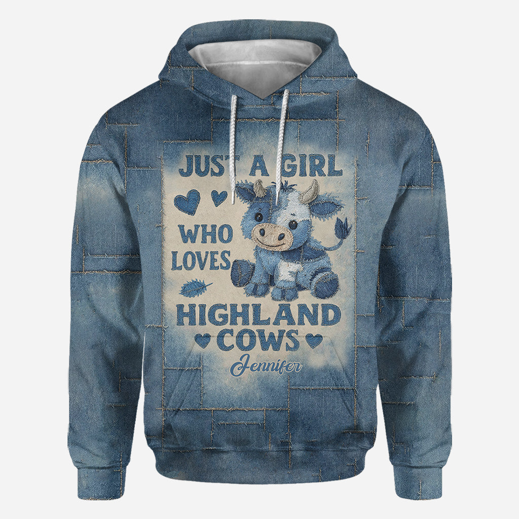 Just A Girl Who Loves Highland Cows - Personalized Highland Cow All Over Shirt