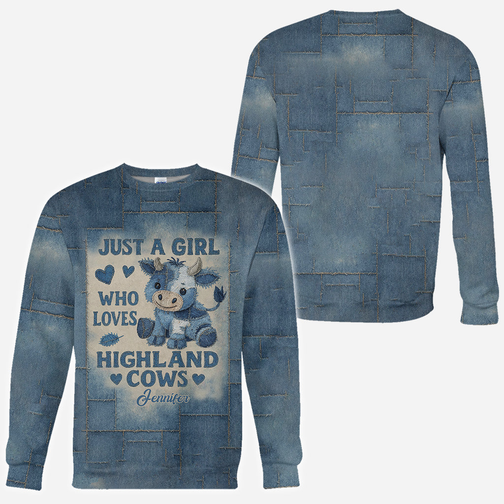 Just A Girl Who Loves Highland Cows - Personalized Highland Cow All Over Shirt