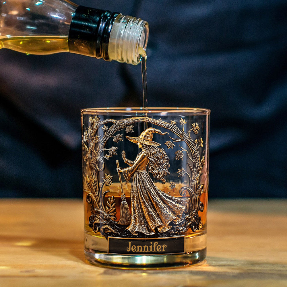 Coole Hexen trinken Whiskey – personalisiertes Hexen-Whiskeyglas