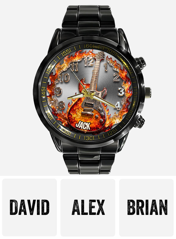 Ich bin Gitarrist – personalisierte Gitarren-Handuhr