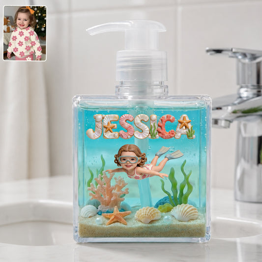 Lustiges Geschenk, Schwimmen In Der Flasche - Personalisierter Kinder Pumpenspender