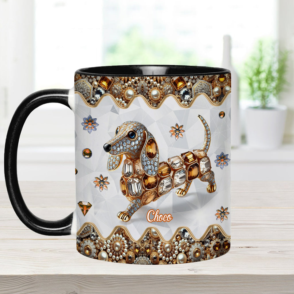 Love Dachshund - Personalized Dog Accent Mug