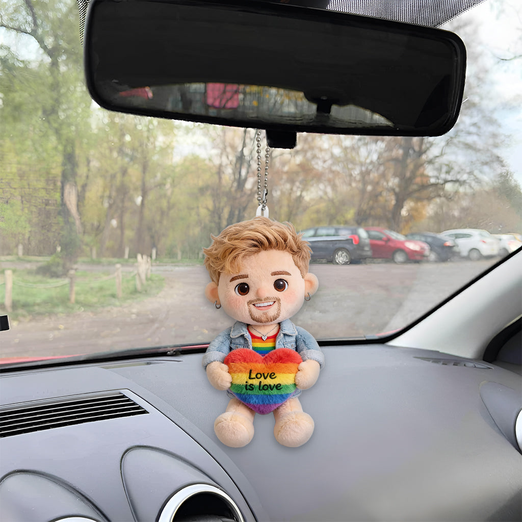 Liebe ist Liebe - Personalisierter LGBT Unterstützungs-Plüsch-Schlüsselanhänger