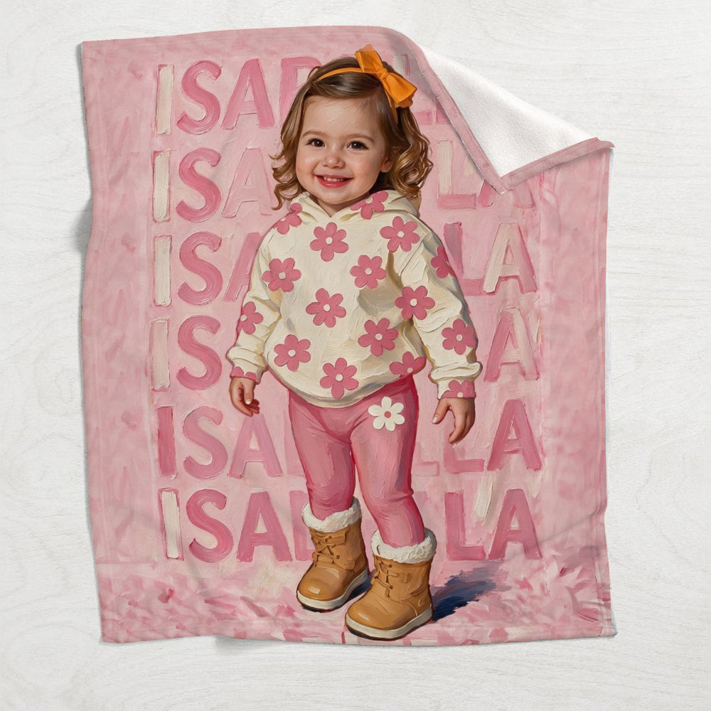 Cute Gift For Kid - Personalized Kid Blanket