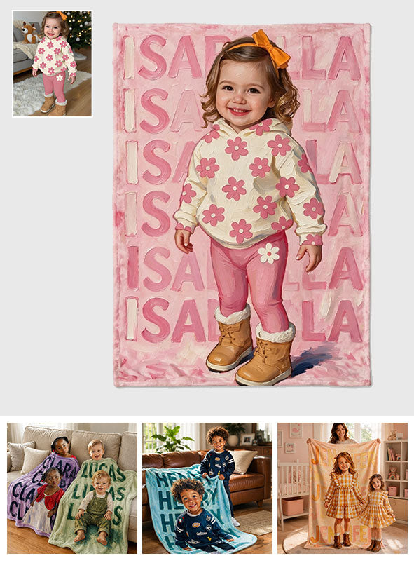 Cute Gift For Kid - Personalized Kid Blanket