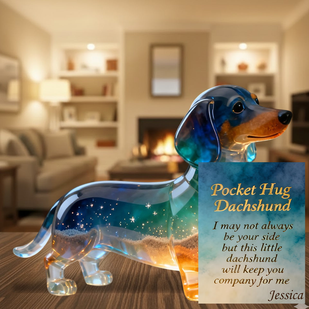 I'm Always With You - Personalized Dachshund Pocket Hug Card