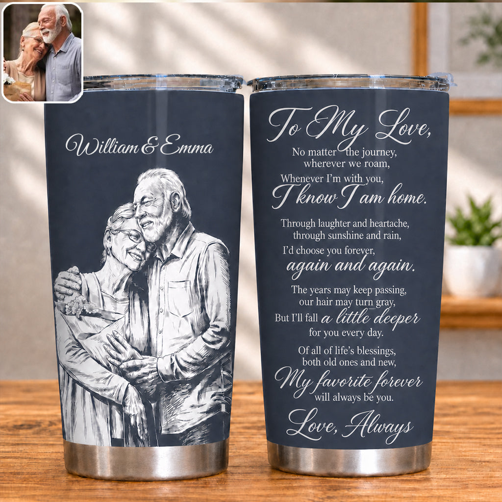 Für meine Liebe - Personalisierter Paar-Tumbler