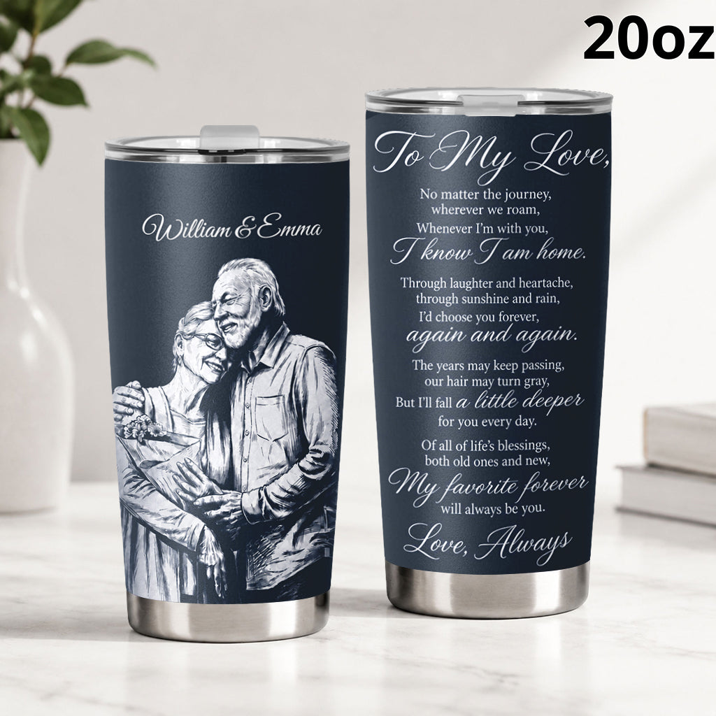Für meine Liebe - Personalisierter Paar-Tumbler