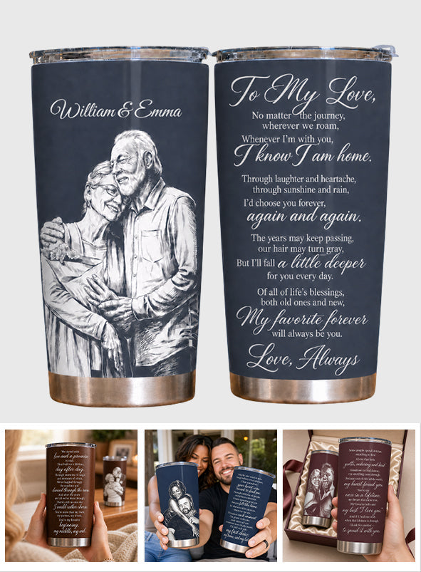 Für meine Liebe - Personalisierter Paar-Tumbler